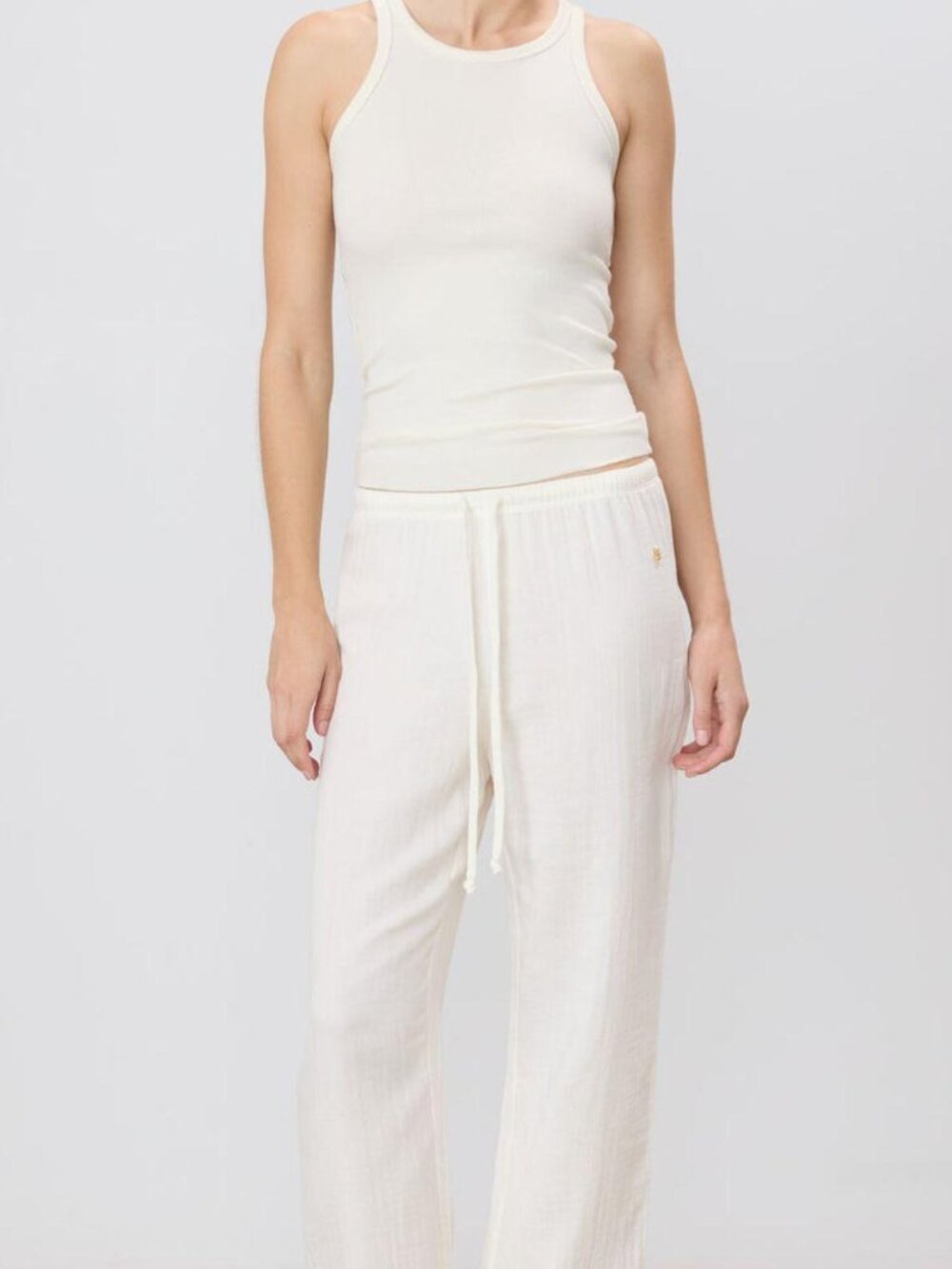 Eterne Women's Cream and White Trousers